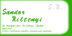 sandor miltenyi business card